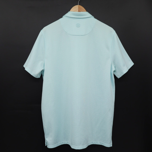 G/Fore Men's Short Sleeve Golf Polo Light Blue with White Dots Sz L - Picture 2 of 8